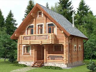 Проекты домов 7х7 из оцилиндрованного бревна в Иркутске