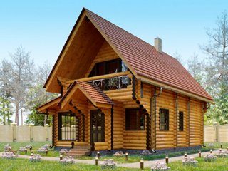 Проекты бань из бревна с мансардой
