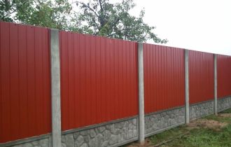 Комбинированный забор под ключ в Иркутске